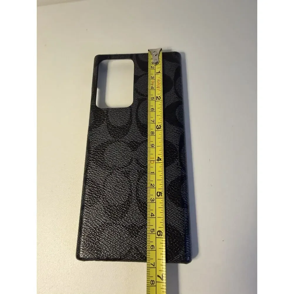 COACH Unisex Black Signature Case Samsung Galaxy Note 20 Ultra Sleek Luxury